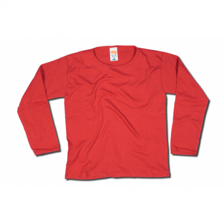 Camiseta roja manga larga Talla 10 Color ROJO MEDIO